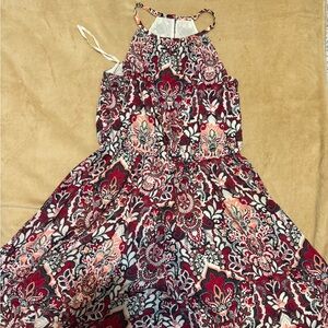 Women’s banana republic white paisley bohemian fit& flare dress size MEDIUM